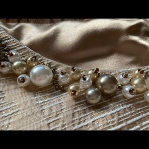 Tahari knee-length gold dress